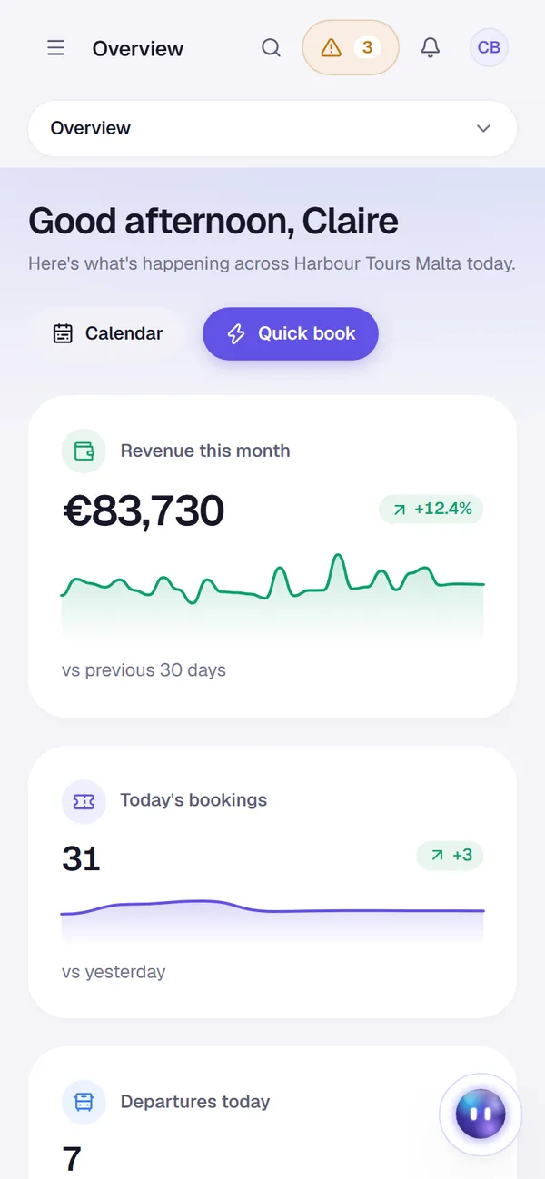 Dashboard on a phone.